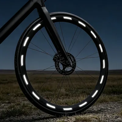 Produktbild von Reflexstreifen, Set mit 64 Stück, für Fahrradfelgen der Größe 26/27,5/28/29 Zoll, selbstklebende Reflexstreifen für bessere Sichtbarkeit