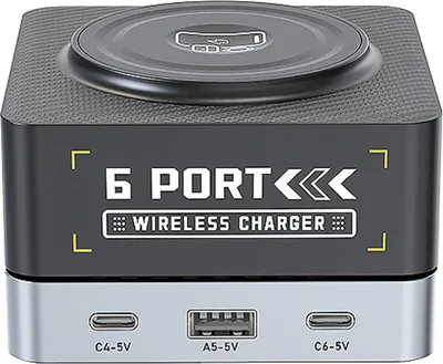 Obrázok produktu pre multifunkčná nabíjacia stanica 7 v 1 USB PD Bezdrôtové magnetické nabíjačky pre viacero zariadení Americká zástrčka