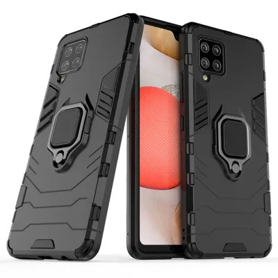 Image de Coque Ring Armor Noir pour Samsung Galaxy A42 5G - Protection Durable KP9703