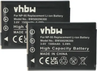 Produktbild von vhbw 2x Akku Ersatz für Fujifilm NP-95 für Kamera (1500 mAh, 3,6 V, Li-Ion)