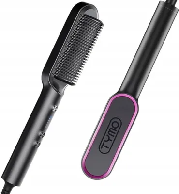 Immagine prodotto di Spazzola lisciante Tymo Ring HC100, 45 W, nera/rosa