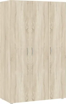 Produktbild von Kleiderschrank 3 Türen Pettineo, Schlafzimmermöbel, Schrank, Garderobe, 111x52 h179 cm, Eiche