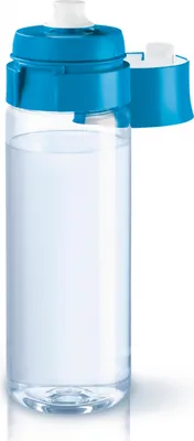 Produktbild von Brita Fill&Go Bottle Filtr Blue, Wasserfiltration Flasche, 0,6 l, Blau, Transparent