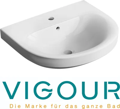 Produktbild von VIGOUR Clivia Waschtisch rund 60 x 48 cm, weiß
