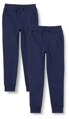 Produktbild von A. Essentials Jungen Fleece-Jogginghose, 2er-Pack, Marineblau, 2 Jahre