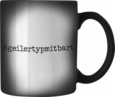 Produktbild von Trendation - Bartträger Farbwechsel Zauber-Tasse Geilertypmitbart Bart Geschenk Bart Lustig (Schwarz)