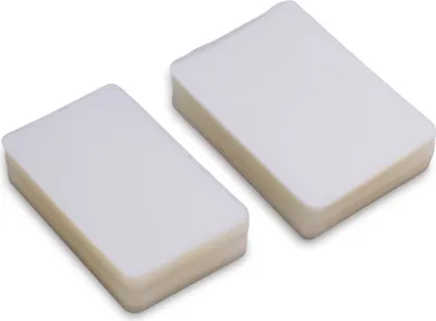 Produktbild von Laminierfolie glänzend für Visitenkarten (54 x 86 mm), 100 Stück, 125 µ - Laminiertaschen für Heißlaminierung