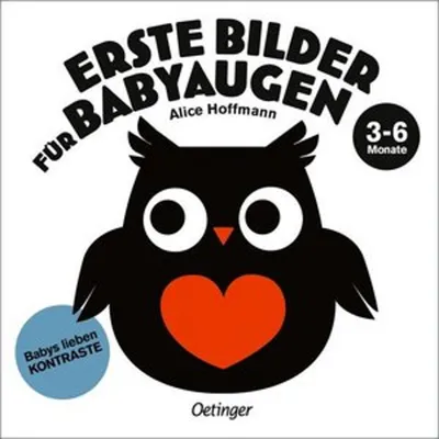 A book cover featuring a stylized black owl with an orange heart on its chest, surrounded by text and a blue circle.