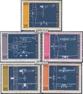 Produktbild von Briefmarken San Marino 1973 Mi 1041-1045 (kompl.Ausg.) postfrisch Konstruktionszeichnungen