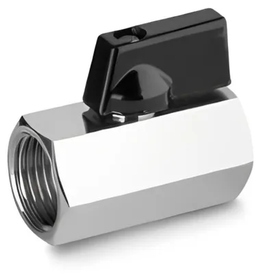 Immagine prodotto di Mini Valvola a Sfera in Ottone Cromato 1/2" IG
