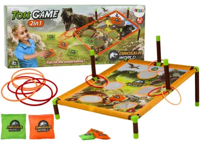 Produktbild von Arcade-Spieltasche, Wurfreifen, 2-in-1-Dinosaurierbrett