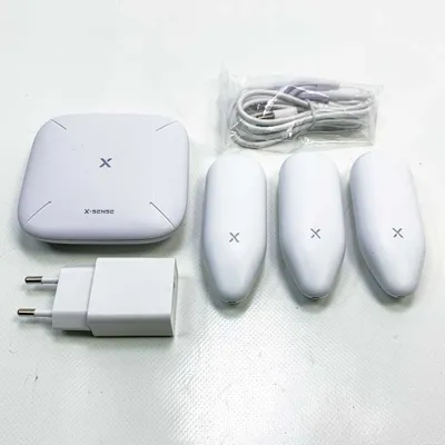 Zdjęcie produktu dla Termometr wewnętrzny X-Sense WLAN, monitorowanie temperatury i wilgotności za pomocą aplikacji, zasięg 500 m, bezpłatny eksport danych, kompatybilny z Alexa, 3 czujniki i 1 stacja bazowa SBS50