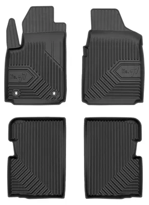 Image de Tapis de sol en caoutchouc pour Ford Ka II 2008-2016 (hayon) – 4 pièces, noirs, sur mesure