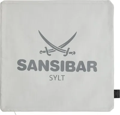 Produktbild von Sansibar Kissenbezug Kissenhülle, 45x45 cm, 100% Baumwolle, platin/anthrazit