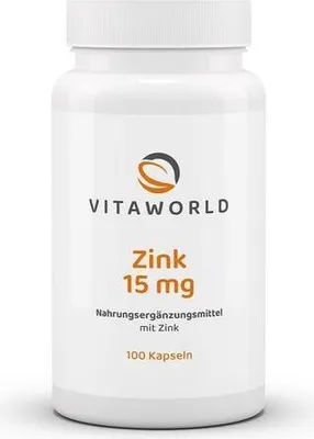 Image de Vitaworld Zinc 15 mg gélules, 100 gélules