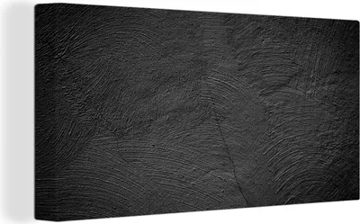Produktbild von MuchoWow® - Leinwandbilder - Beton - Schwarz - Industriell, Wandbild, Wanddeko Bilder Wohnzimmer, 40x20 cm