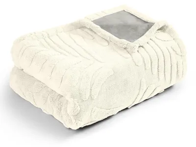 Hundedecke 127x150 cm waschbar Fleece wasserabweisend Beige