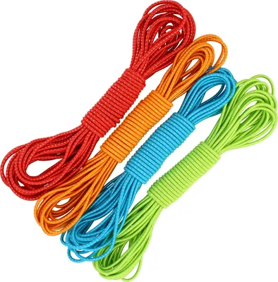 Produktbild von com-four® 4x Gummitwist Band für Kinder - Springseil aus Gummi - Hüpfgummi in verschiedenen Farben [Farbe variiert]
