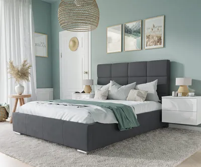 Produktbild von Doppelbett SARA mit hohem Kopfteil 160x200 Jasmine 96