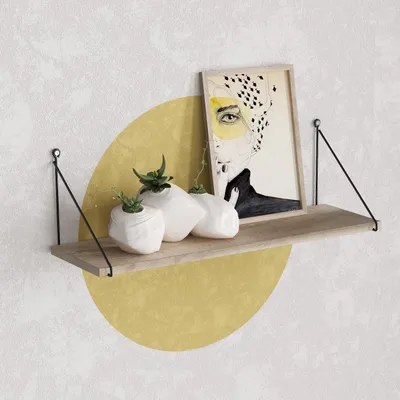 Obrázok produktu pre Skye Decor, Armoni- Armoni DCM, hnedá, nástenné police, 20x72x20 cm, 100% melamínová drevotrieska