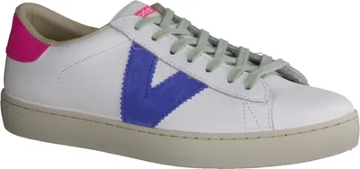 Produktbild von Victoria 126171 Damenschuhe, Sneaker, Leder,  Weiß/Blau/Magenta - Damenschuhe Top Trends, Weiß, leder