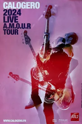 Zdjęcie produktu dla CALOGERO - 2024 LIVE A.M.O.U.R Tour - PLAKAT - 80x120 cm