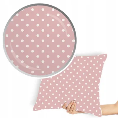 Obrázok produktu pre Designpremium Obliečka na vankúš 70x80 cm ružová s bodkami