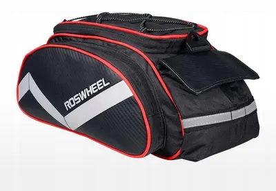 Produktbild von ROSWHEEL D14541 Fahrrad-Gepäckträgertasche schwarz-rot