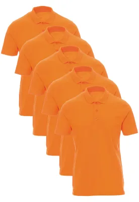 Produktbild von Mivaro Herren Poloshirt 5er Pack - Polo-Kragen mit 3-Knopf-Leiste, atmungsaktiv, 100 % Baumwolle, Regular Fit, große Auswahl bis 5XL