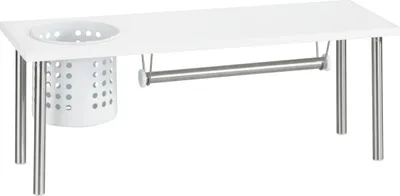 Immagine prodotto di WENKO Scaffale da cucina BLANCO Acciaio inox MDF Bianco Scaffale universale Portarotolo