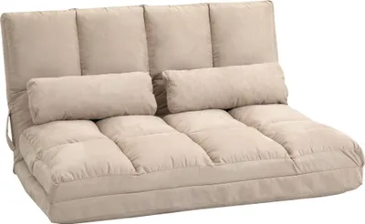 Produktbild von 2-in-1 Bodensessel, Rückenlehne, Verstellbar, 102 x 73 x 60 cm, Beige