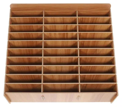Image de Solidchoice - Support téléphonique mobile en bois avec 30 compartiments