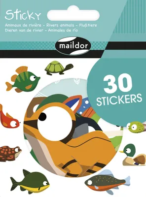 Produktbild von Maildor Sticky, Flußtiere, 30 Sticker