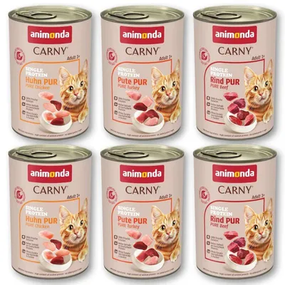 Produktbild von nimonda Carny Single Protein Adult Probierpaket, Mix, 6 x 400 g