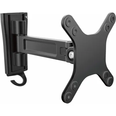 Produktbild von StarTech.com Monitorarm für Wandmontage - Ein Gelenk - Für VESA Monitore / Flachbild TV für bis zu 27 Zoll (15Kg) - Monitor Wandhalterung - Verstellbarer Arm (Befestigungsplatte) - für Monitor/flaches Paneel - Aluminium - Schwarz - Bildschirmgröße: 33-86.4