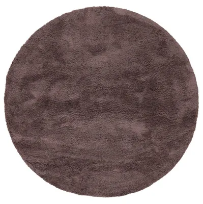 Produktbild von Hochflor Teppich Silky Shaggy rund Ø 120 cm Braun
