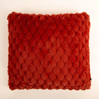 Produktbild von Kuschelkissen 3D Knubbel marsala rotbraun 45x45cm
