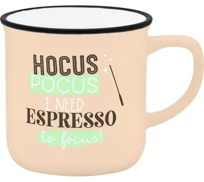 Produktbild von GRUSS & CO Espressotasse Motiv "Hocuspocus" | Mini-Tasse aus Porzellan, 10 cl, Tässchen mit Geschenk-Banderole | Geschenk Freunde, Geburtstag | 74747