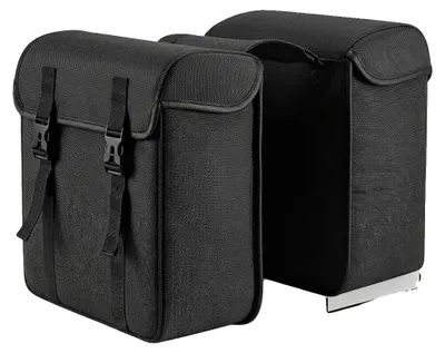 Immagine prodotto di Borsa da portapacchi per bicicletta, capacità di 40 litri, realizzata in resistente PVC 600D, colore nero