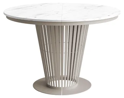 Produktbild von MIRJAN24 Tisch Elantra 100, Esszimmer Tisch, Beine aus Stahl (Farbe: Cashmere / Bianco Marmor)