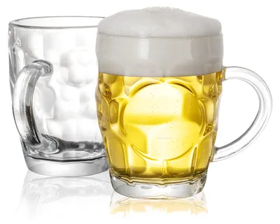 Bierkrug-Set 2er-Pack 20 oz schweres Pub-Glas mit Henkel