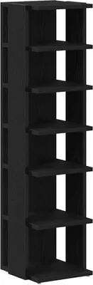 Produktbild von vidaXL Schuhschrank Schwarz Eichen-Optik 25x27x102 cm Holzwerkstoff