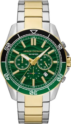Produktbild von Armani Exchange AX1966 SPENCER Chronograph Uhr Herrenuhr Edelstahl Chrono Datum bicolor
