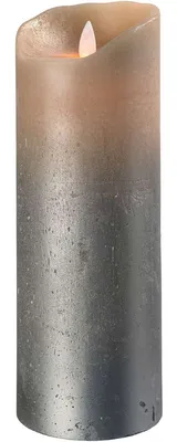 Produktbild von Sompex Flame LED Echtwachskerze Sand metallic 8x23cm