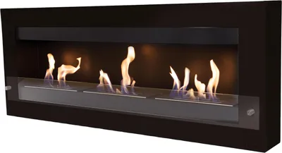 Produktbild von Extragroßer wandmontierter Ethanol-Kamin aus Stahl und gehärtetem Glas