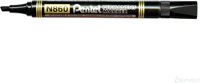 Produktbild von Pentel N860 Permanentmarker, Meißel, Schwarz