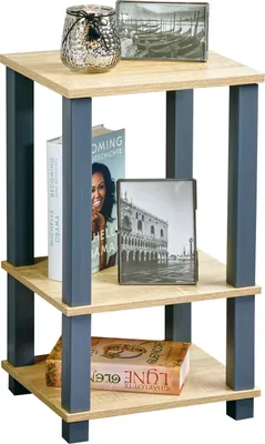 Immagine prodotto di KESPER 18450 Scaffale a 3 livelli, in pannelli di fibra con elegante aspetto di rovere / Scaffale