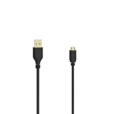 Produktbild von Hama 00074264, 0,75 m, USB A, Micro-USB A, USB 2.0, 0,48 Gbit/s, Schwarz