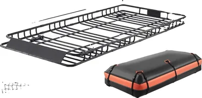 Obrázek produktu pro Střešní nosič, nerezová slitina oceli, univerzální velikost, 84 x 39 palců, s taškou