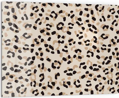 Produktbild von DEQORI Küchenrückwand Glas 80x60 cm 'Leopardenglanz' Spritzschutz Bad Rückwand Küche